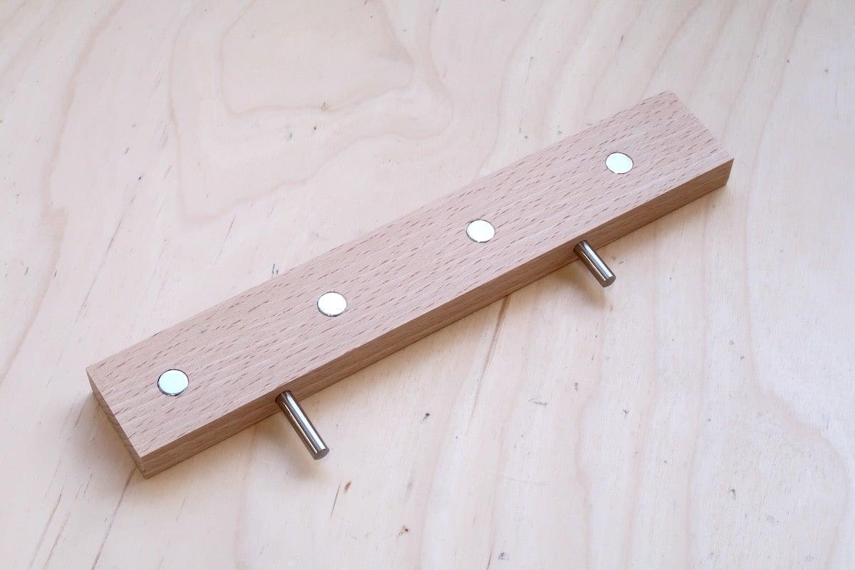 Porte-clés magnétique en bois pour Pegboard - 4 trousseaux - Quark