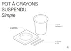 Pot à crayons suspendu pour Pegboard - Accessoires - Aire - A51-17 - 6