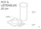 Pot à ustensiles pour Pegboard - Rangement créatif pour la cuisine - Accessoires - Aire - A71-17 - 7