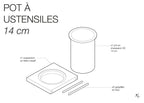 Pot à ustensiles pour Pegboard - Rangement créatif pour la cuisine - Accessoires - Aire - A71-17 - 6